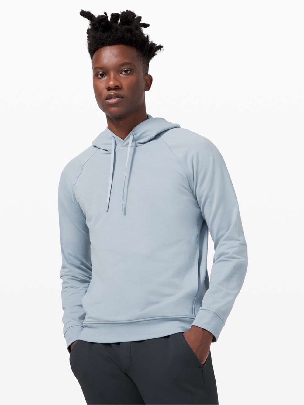 Lululemon Men’s City Sweat Pullover Hoodie French Terry, Chambray, Size XL